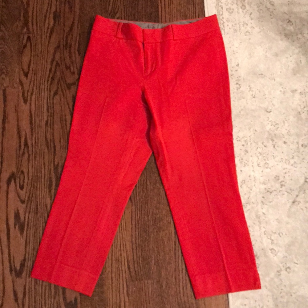 Banana Republic red stretch Sloane crops sz 4